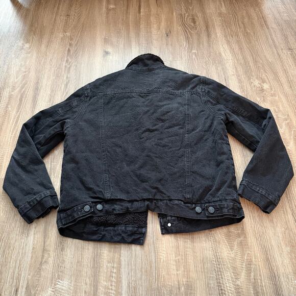 Sunrise Kingdom Sherpa-Lined Trucker Denim Jacket Mens Large - Picture 11 of 12